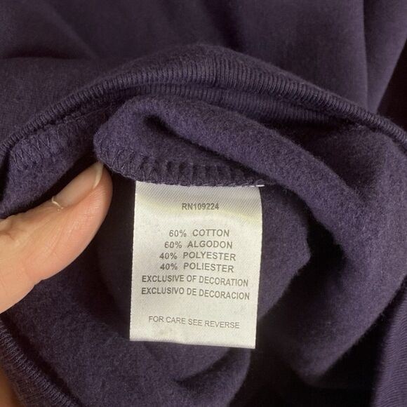 Trilllogy Morning Sun Purple Maple Leaves Sweatshirt Top Women's Large NEW‎ NWT - Picture 4 of 5